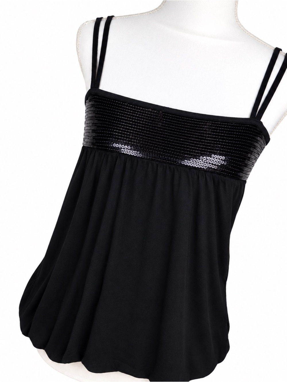 NEXT ERA Sequin Double Strap Tank Top, Sz M